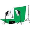 ePhoto 2400 Watt Continuous Video Photography Studio Chromakey Green Screen Lighting Kit H9004S3-1020G view 1