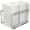 Knape & Vogt USC15-2-35WH in-Cabinet Soft Close Pull Out Trash Can, 19.19 by 14.81 by 22.44-Inch, White, 35 Quart Bins view 1