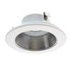 ELCO Lighting EL993NW Recessed Phenolic Trim, Nickel Baffle, 4-Inch, White Trim view 1