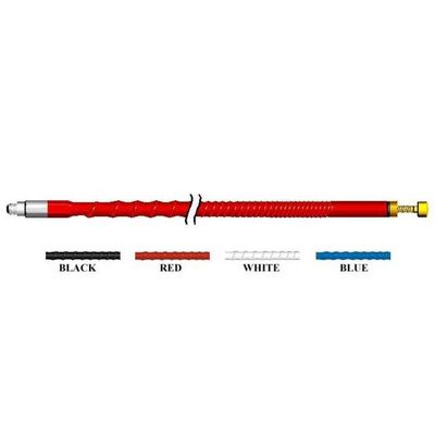 Firestik FS5-R FS-Series 5-Feet (152cm) 40 Channel Plus 1000 Watt Tunable Tip CB Antenna, Red, 5/8 Wave Length Design, Can be Used in Single or Dual Configurations, 3/8"-24 Threaded Base
