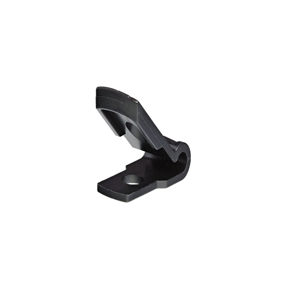 Secure 1/8 Inch Premium R Type UV Black Nylon Screw Mount Cable Clamp for Wire Management - 100 Pack