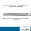 Minka-Aire 12 Inch Ceiling Fan Downrod - Silver - DR512-SL view 3