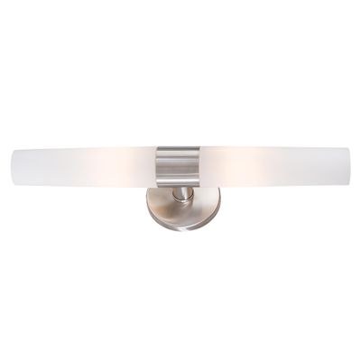 GEORGE KOVACS P5042-144 Saber Vanity Bath Light, 2-Light, 120 Total Watts, 4.75-in H x 20-in W, Brushed Stainless Steel
