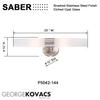 GEORGE KOVACS P5042-144 Saber Vanity Bath Light, 2-Light, 120 Total Watts, 4.75-in H x 20-in W, Brushed Stainless Steel view 4