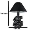 Ebros Climbing Dual Gothic Dragon Lamp Statue Desktop Lighting Decor with Shade 19" H Dungeons and Dragons Medieval Collection Home Accent (Single Dragon) view 2