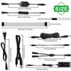 AIBOO LED Under Cabinet Lighting Kit, Plug in Strip Lights with Dimmer Switch for Kitchen Cabinet Counter, Closet, Bedroom Lighting24w-8 Bars kit-2700K) view 3