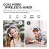 Mindkoo Kids Headphones, Cat Ear Headphones Wired & Wireless, Led Lights Up, Foldable Bluetooth Wireless Headphones with Microphone for Travel iPad Tablet, Gifts for Kids & Adults view 3