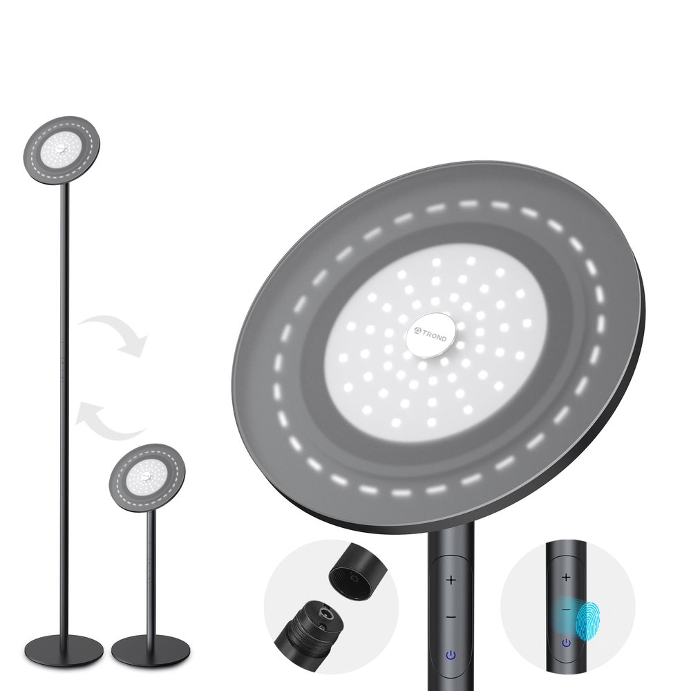 TROND Floor Lamp, LED Modern Torchiere Lamp, 71 in Tall Aluminum Pole Light