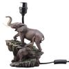 Ebros Gift African Safari Elephant Family Migration Desktop Table Lamp Statue Decor with Shade 19" H Animal Wildlife Elephants Pachyderms Themed Accent Lighting view 2