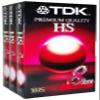 3 Pk - TDK Premium Quality HS 8 Hour T-160 Blank VHS Cassette Tapes view 1