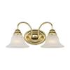 Livex Lighting 1532-01 Edgemont 2 Light Vanity Antique Brass with White Alabaster Glass view 3