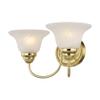 Livex Lighting 1532-01 Edgemont 2 Light Vanity Antique Brass with White Alabaster Glass view 4