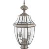 Livex Lighting 2254-91 Monterey 2 Light Outdoor Brushed Nickel Finish Solid Brass Post Head with Clear Beveled Glass view 3