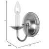 Livex Lighting 4151-91 Home Basics 1 Light Brushed Nickel Wall Sconce view 2