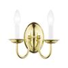 Livex Lighting 4152-02 Home Basics 2 Light Polished Brass Wall Sconce view 1