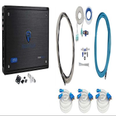 Rockville RXM8BTB 8-Channel Marine Boat Amplifier with RMWK4 Amp Wire Kit