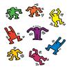BLIK Keith Haring Dancers Removable Wall Decals | Officially Licensed Keith Haring Art | Assorted Colors | Set of 8 Decals | 13 x 13 Inches view 1