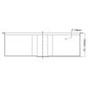 Dawn DSQ2817 Dual Mount Single Bowl Square Sink with 1 Hole, Polished Satin view 3