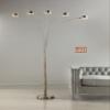 Artiva USA LED207901AB Micah Modern Micah 88" LED 5-Arch Floor Lamp, Antique Satin Brass view 2