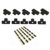 HUALAND 10pcs 10mm 4-pins T-Shape 3-Ends Female Connector for LED RGB 5050 Flex Strip Light (T Shape) view 1