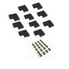 HUALAND 10pcs 10mm 4-pins L-Shape 90 Degree Right Angle Female Connector for LED RGB 5050 Flex Strip Light (L Shape) view 1