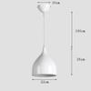 LIN XIAO HAO mayu Retro Industry Pendant Lighting E27 Simple Aluminum Small Pendant Lamp Living Room Restaurant Bar Ceiling Light (White, 1 Meter) view 2