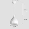 LIN XIAO HAO mayu Retro Industry Pendant Lighting E27 Simple Aluminum Small Pendant Lamp Living Room Restaurant Bar Ceiling Light (White, 1 Meter) view 2