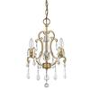 Acclaim Lighting IN11355AG Transitional Three Light Convertible Mini Chandelier from Claire Collection in Gold, Champ, Gld Leaf Finish, view 3