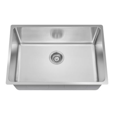 Dawn SRU251610 Undermount Small Corner Radius Single Bowl Sink, Polished Satin