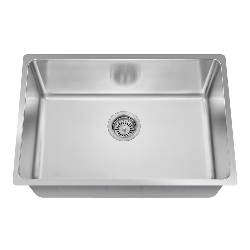 Dawn SRU251610 Undermount Small Corner Radius Single Bowl Sink, Polished Satin