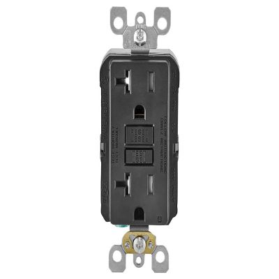 Leviton R05-Gftr2-0ke 20 Amp Black Gfci Receptacle