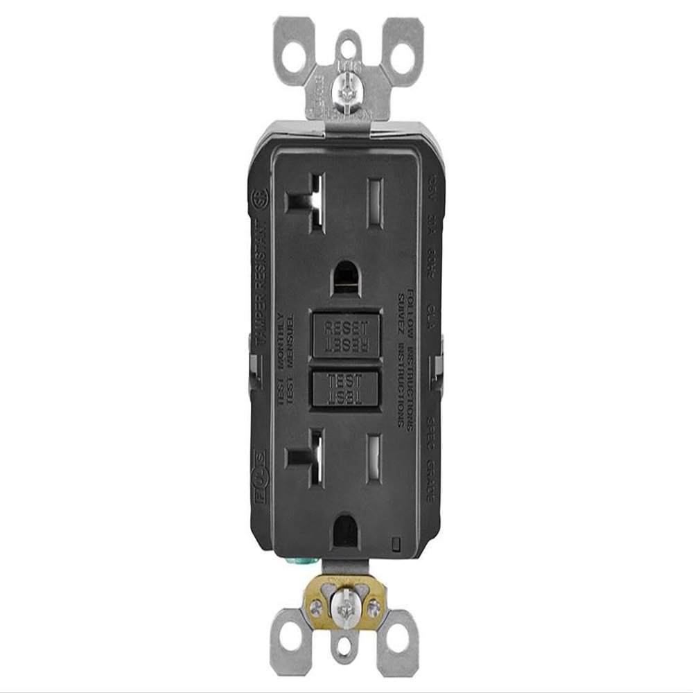 Leviton R05-Gftr2-0ke 20 Amp Black Gfci Receptacle