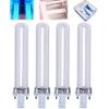ZJchao LED Lamps Bulbs Set, 4 pcs 9 W Not Inductance Bulb Replacement UV Tube 365nm Lamp Bulb Tube for Nail Art Dryer UV Lamp Light U Shaped Light Bulbs Replacement for Nail Lamp Nail Art Dryers view 1