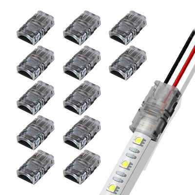 GooChan 2-Pin LED Connector for 10MM Wide Waterproof Single Color LED Strip Light- Strip to Wire Quick Connection
