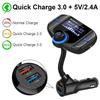 (Upgraded Version) Bluetooth FM Transmitter, Sumind Wireless Radio Adapter Hands-Free Car Kit with 1.7 Inch Display, QC3.0 and Smart 2.4A Dual USB Ports, AUX Input/Output, TF Card Mp3 Player view 4