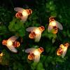 DINOWIN Honey Bees Lights, Bee String Lights Solar Power Honeybee Fairy String Lights Waterproof 30 LED for Outdoor Garden Summer Party Wedding Xmas Decoration (Warm White) view 1