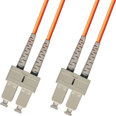 50 Meter OM1 Multimode Duplex Fiber Optic Cable (62.5/125) - SC to SC - Orange