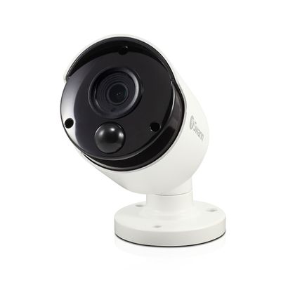 Swann Wired PIR Bullet Security Camera, 5MP Super HD Surveillance Cam with Infrared Night Vision, Thermal, Heat & Motion Sensing, Add to DVR with BNC, SWPRO-5MPMSB