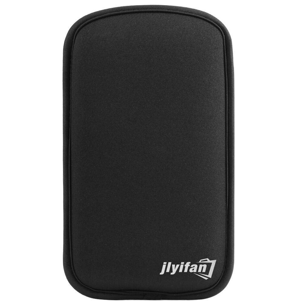Jlyifan 6.3 in Universal Neoprene Shock Proof Pouch Sleeve Case for Samsung Galaxy A55 A35 A25 A03s A04 A34 A33 A12 Motorola One 5G Ace BLU G91 Pro BLU Studio Mega XL 2 XL 3 Plus TCL 30 SE Black