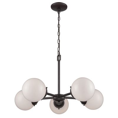 Thomas Lighting Beckett 26 inch Wide 5-Light Chandelier in Oil Rubbed Bronze
