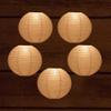 Quasimoon 16FLP-WH-BP5 16" White Fine Line Even Ribbing Paper Lantern, 5 Piece view 1