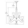 Georgetown 9-Light Chandelier in in Weathered Zinc with Mercury Glass view 3