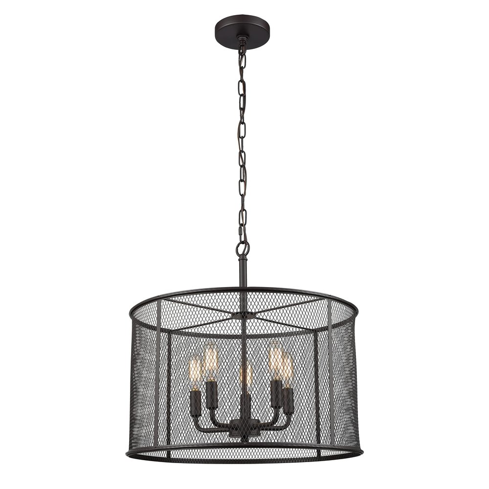 Thomas Lighting Williamsport 18 inch Wide 5-Light Chandelier in Oil Rubbed Bronze