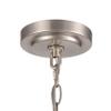 Casual Mission 3-Light Chandelier in in Brushed Nickel with White Lined Glass view 3