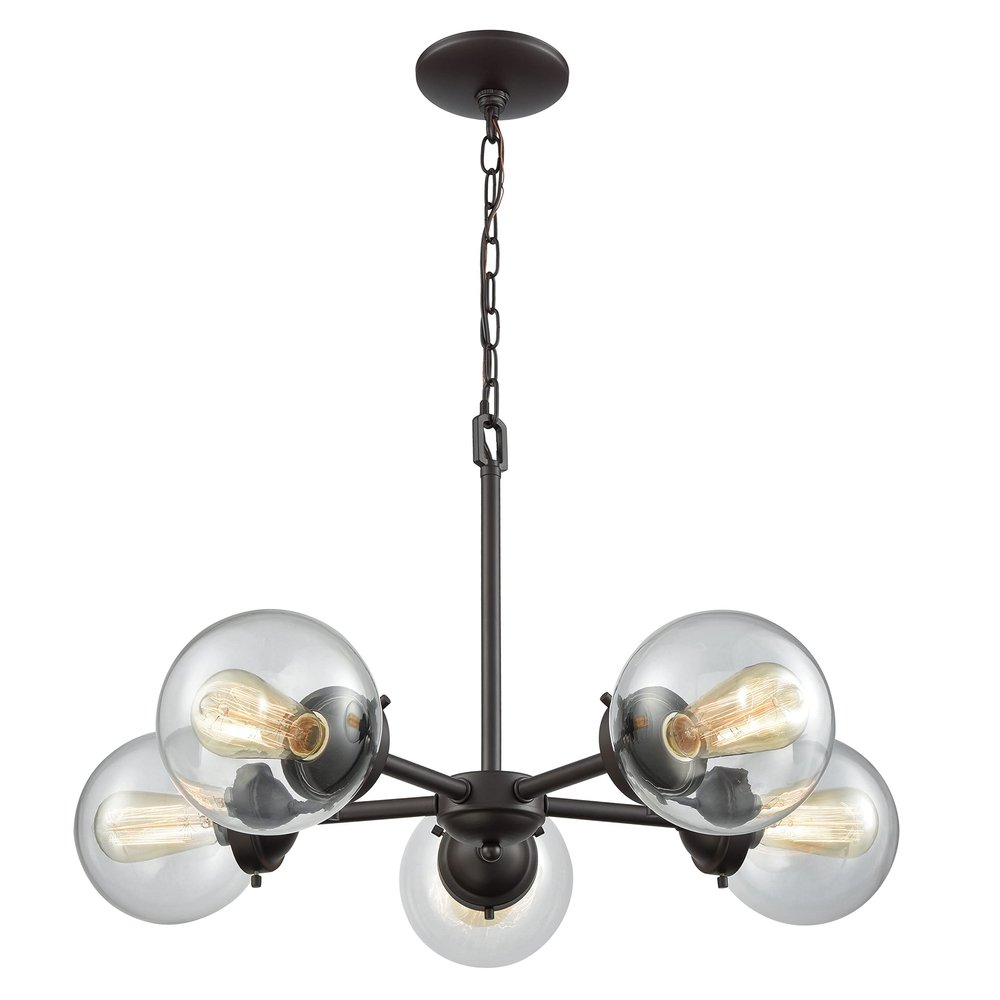 Thomas Lighting Beckett 26 inch Wide 5-Light Chandelier in Oil Rubbed Bronze