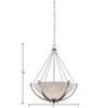 Casual Mission 3-Light Chandelier in in Brushed Nickel with White Lined Glass view 2