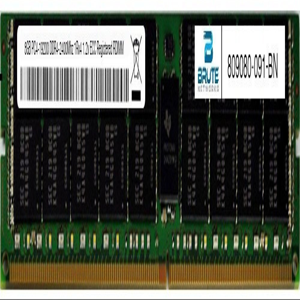 Brute Networks 809080-091-BN - 8GB DDR4-2400Mhz 1Rx4 ECC Registered RDIMM (Compatible with OEM PN# 809080-091)