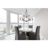 Casual Mission 9-Light Chandelier in in Brushed Nickel with White Lined Glass view 2