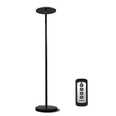 Tenergy Modern Torchiere Floor Lamp, 3000L LED, 30W, Remote Control, Touch Dimmer, 90 Adjustable, Warm White