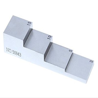 4 Step Ultrasonic Calibration Test Blocks, 1018 Steel - 3mm, 5mm, 10mm, 15mm